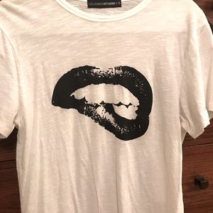 Vici White Tee with Black Graphic